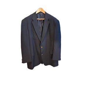 Nicklaus Navy Blue Wool Blend Buttoned Suit Coat Jacket Sz 50L